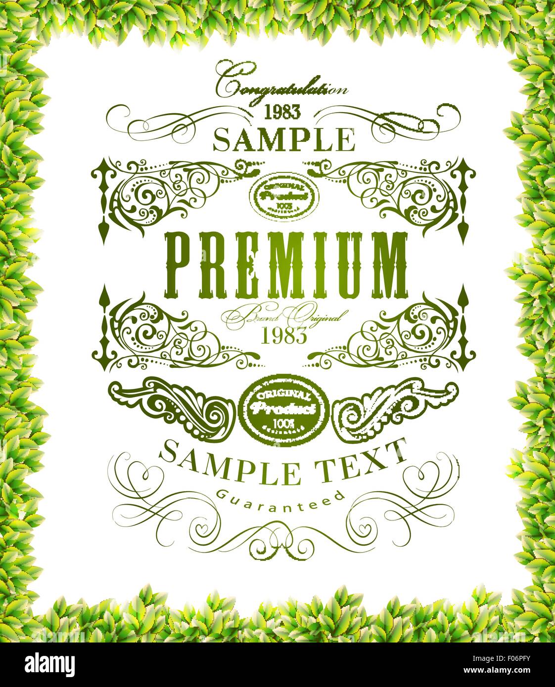 Green leaves texture Stock Vector Image & Art - Alamy