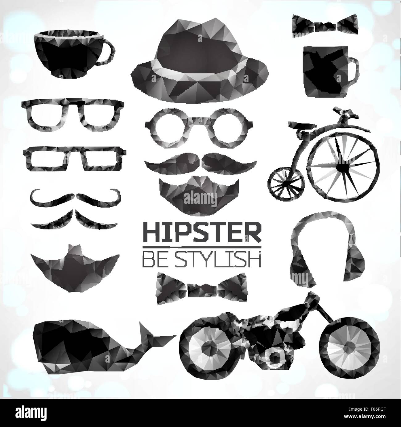 Hipster style elements and icons Stock Vector Image & Art - Alamy