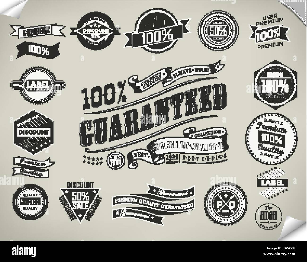 Set of vintage Stock Vector Image & Art - Alamy