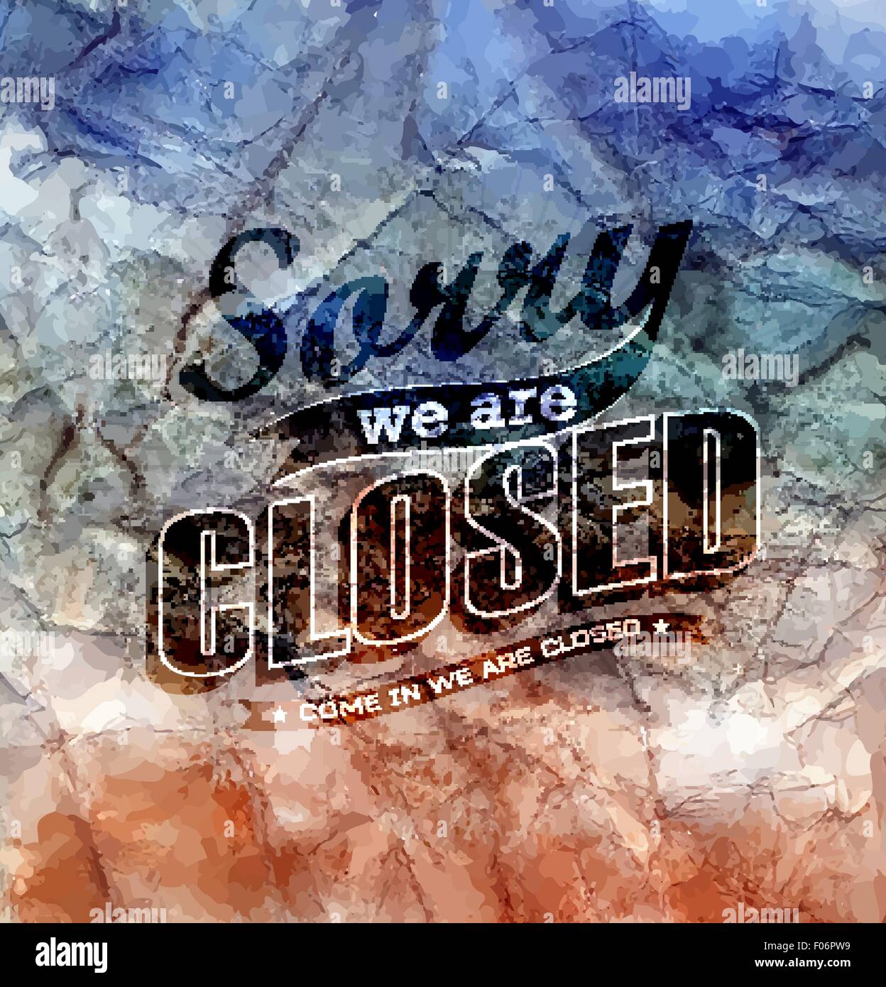 Open and Closed Vintage retro signs Stock Vector Image & Art Alamy