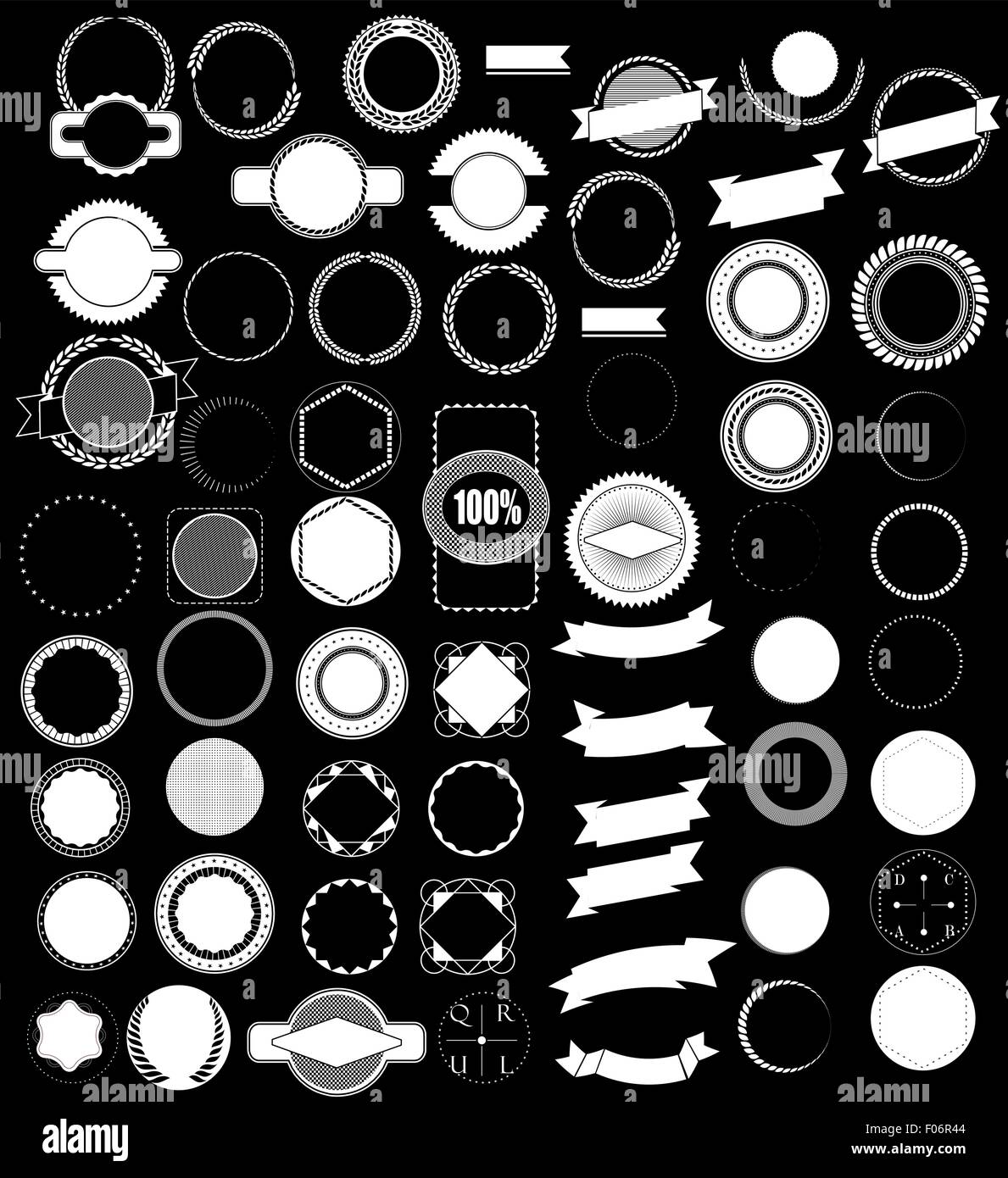 set retro vintage ribbons and label Stock Vector Image & Art - Alamy