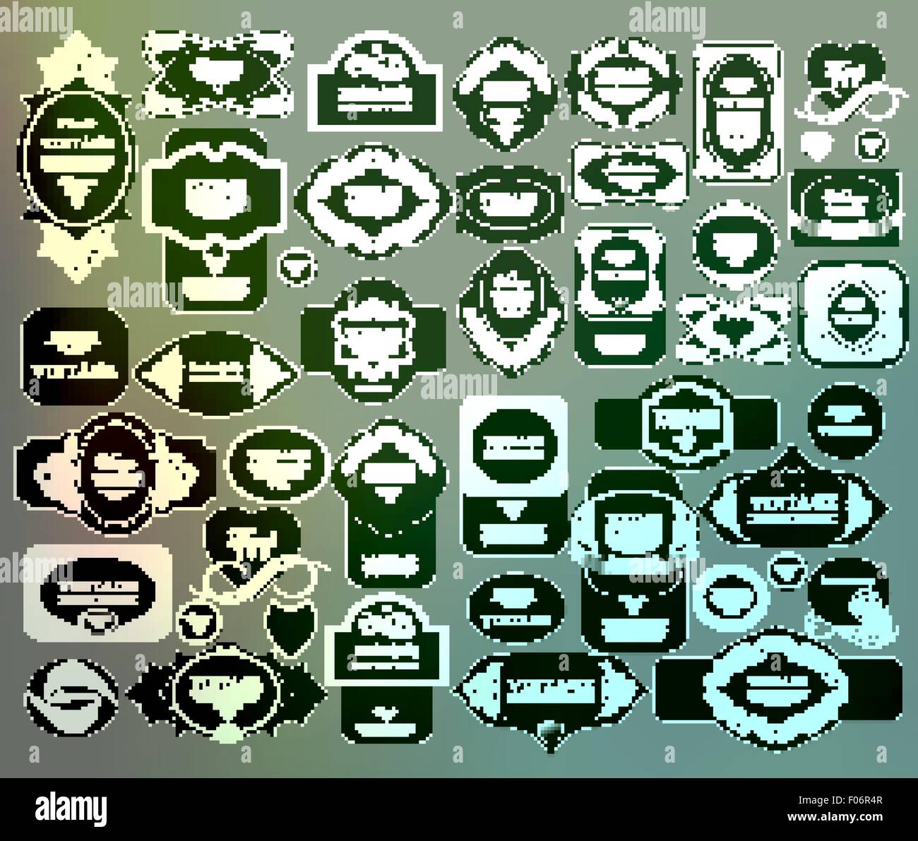 set retro vintage ribbons and label Stock Vector Image & Art - Alamy
