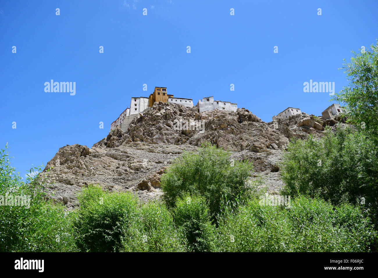 Buddhist Monastery in Ladakh at Jammu and Kashmir State of India Stock Photo