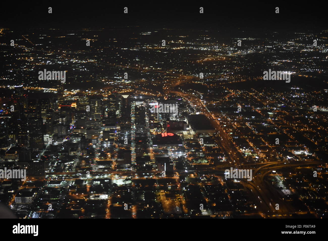 City below at night Stock Photo