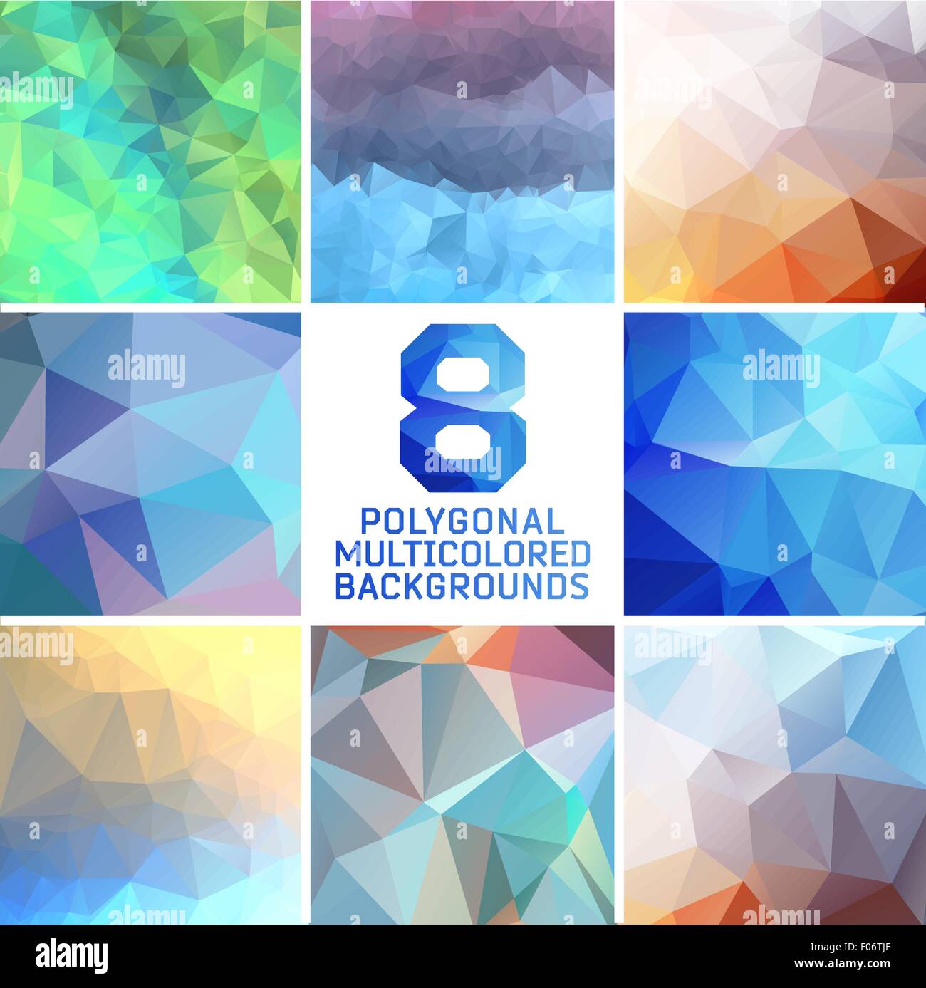 Set of abstract polygonal background Stock Vector Image & Art - Alamy