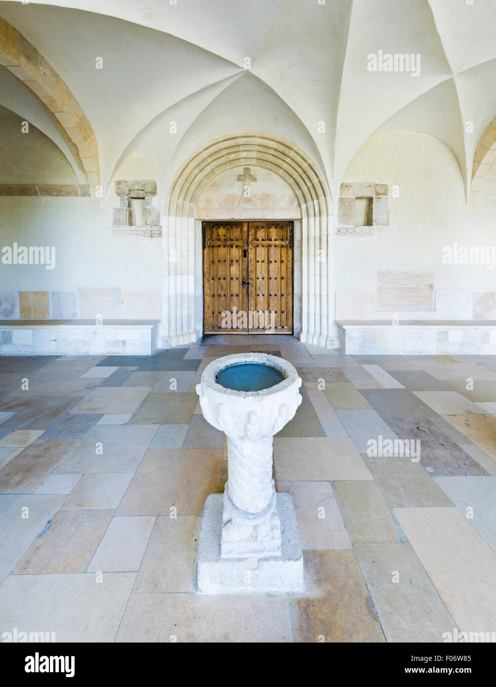 Entrance to the church at Abbey of NotreDame de SaintRemy (Rochefort Stock Photo Alamy