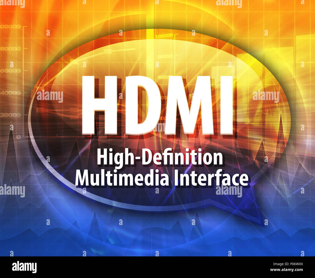 Speech bubble illustration of information technology acronym