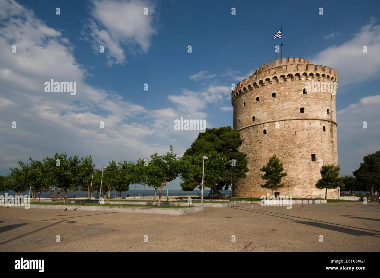 EUROPE, Greece, Thessaloniki, White Tower, 15th Century, known as Tower of Blood in 18th century as a prison Stock Photo