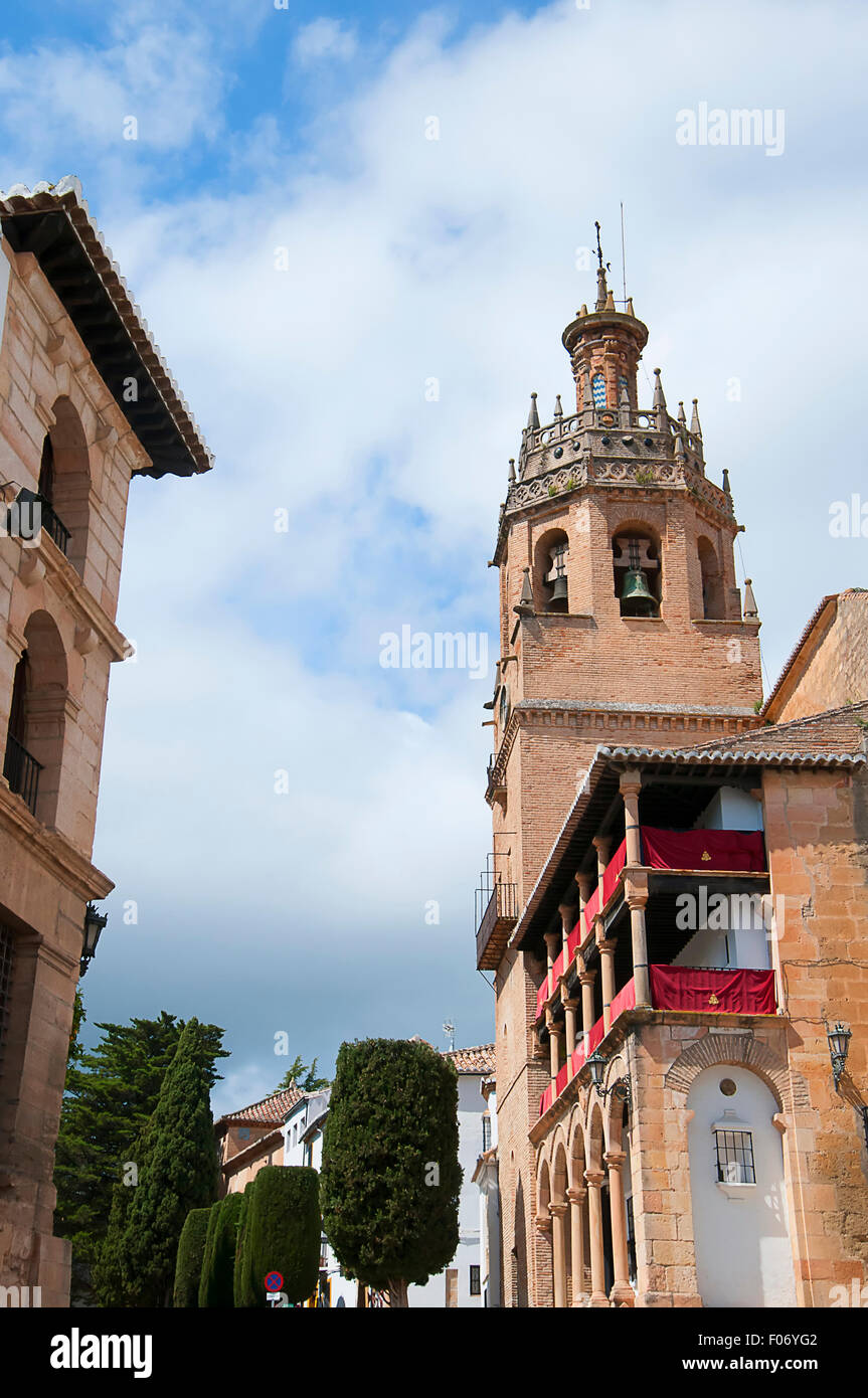 Church in the Mountain Village of Ronda in the Mountains above the ...