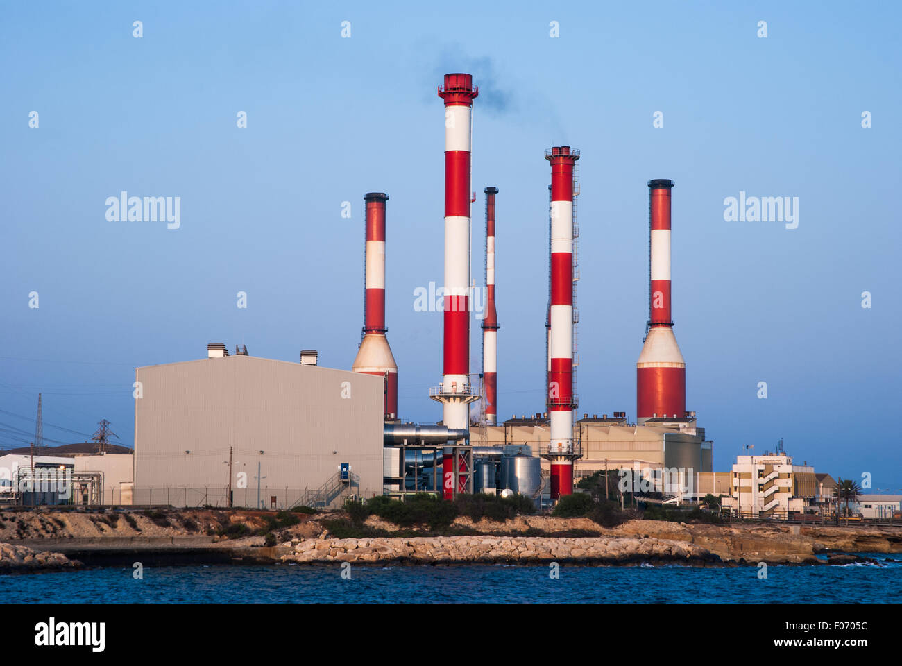 Dhekelia power station Cyprus. At sunset Stock Photo Alamy