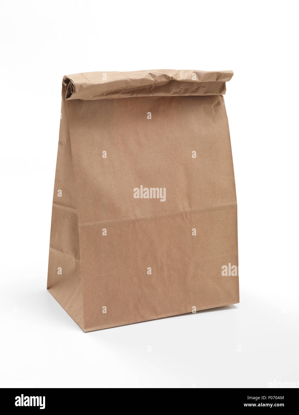 Isolated brown paper lunch bag Stock Photo Alamy