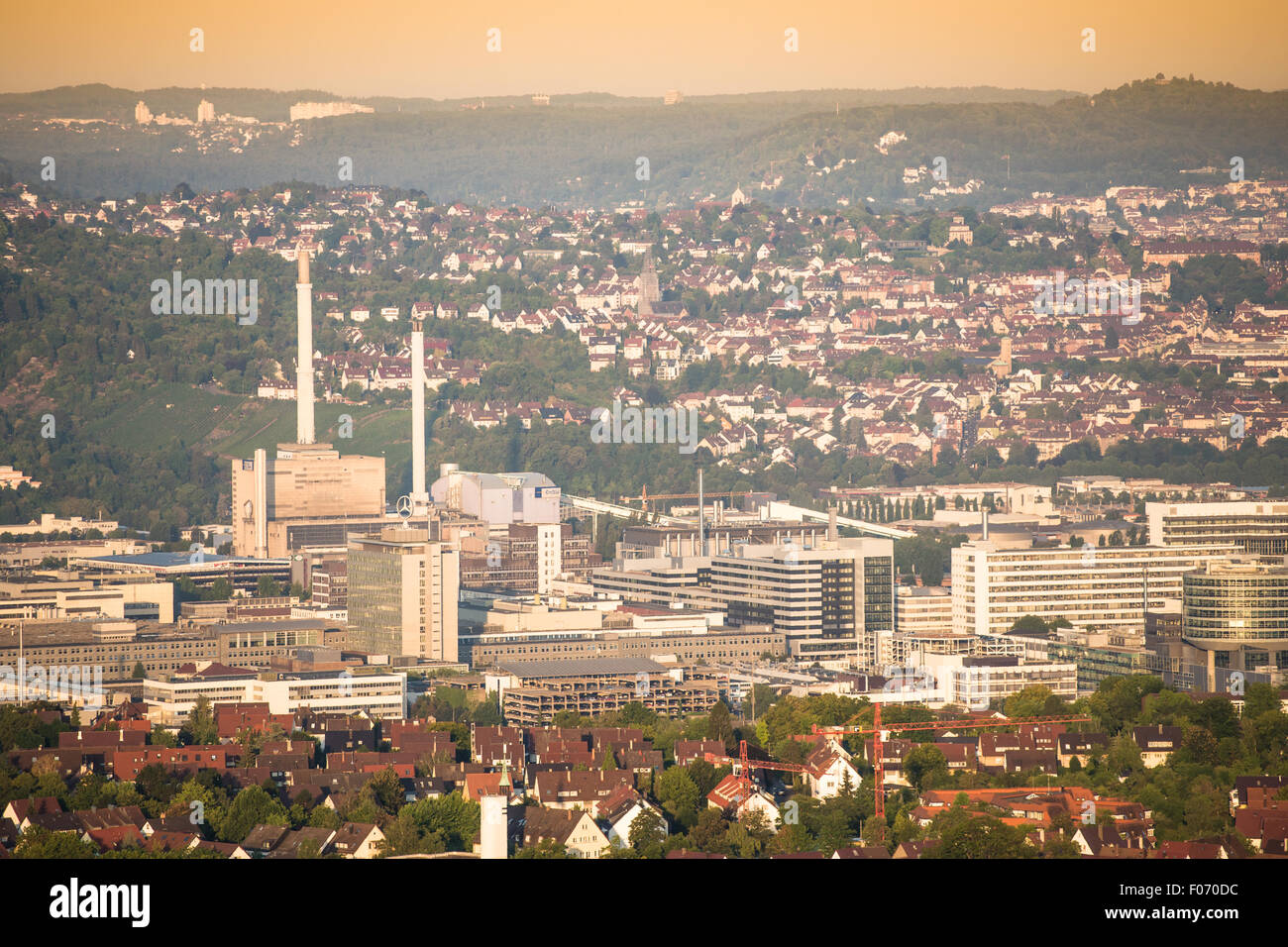 Heat and power station nearby Stuttgart Germany Stock Photo