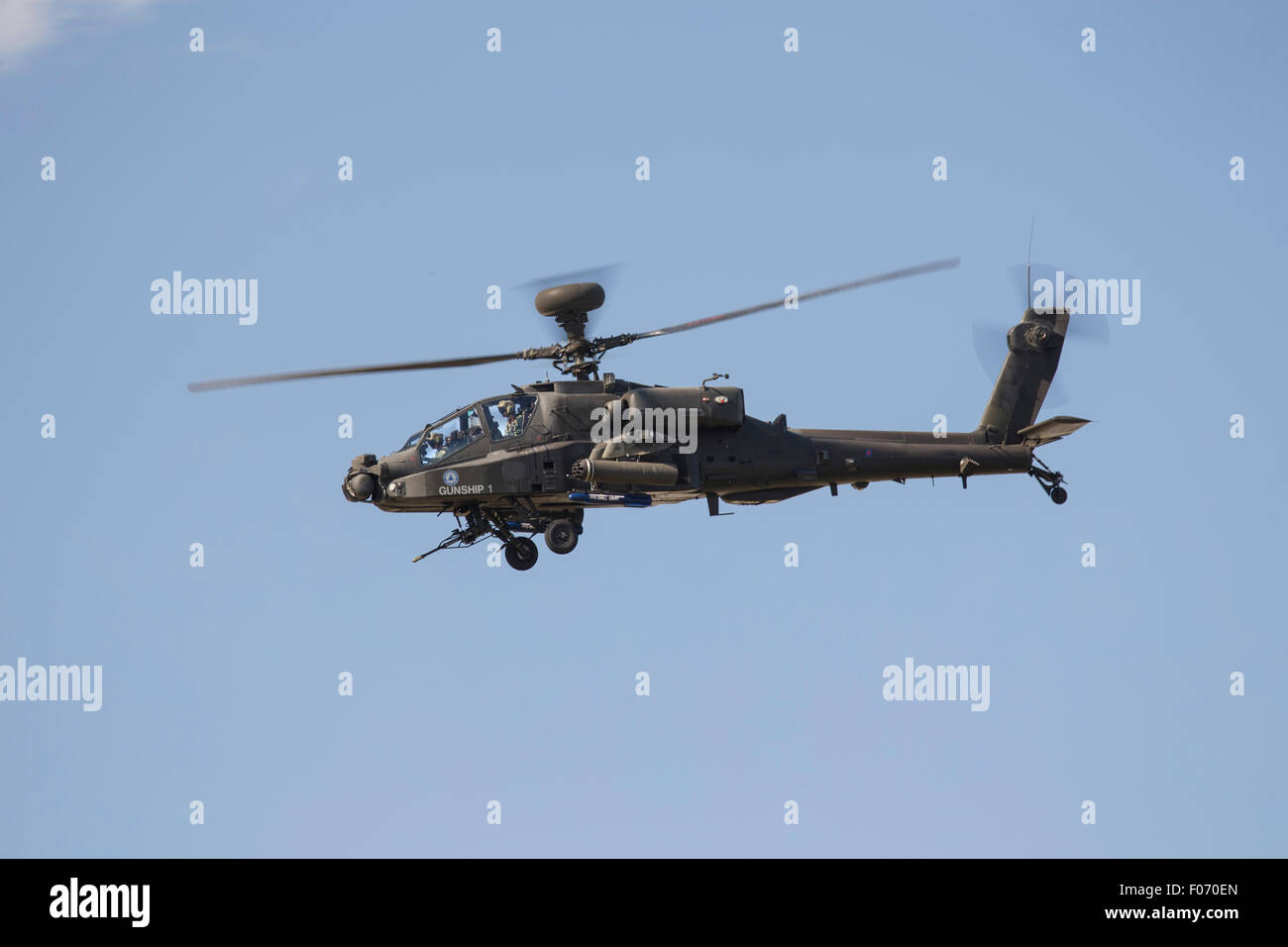 AgustaWestland Apache AH1  of 3 Regiment Army Air Corps at the 2015 Royal International AIr Tattoo Stock Photo