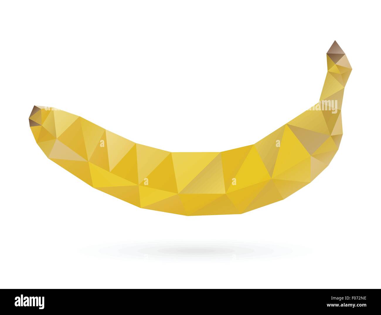 Banana isolated lowpoly design vector illustration. Stock Vector