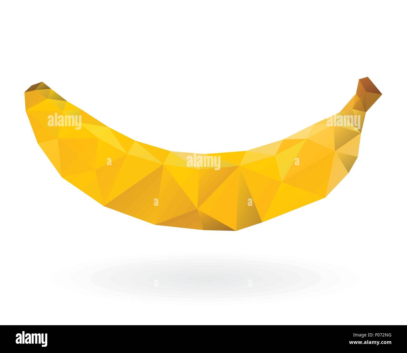 Banana isolated lowpoly design vector illustration. Stock Vector