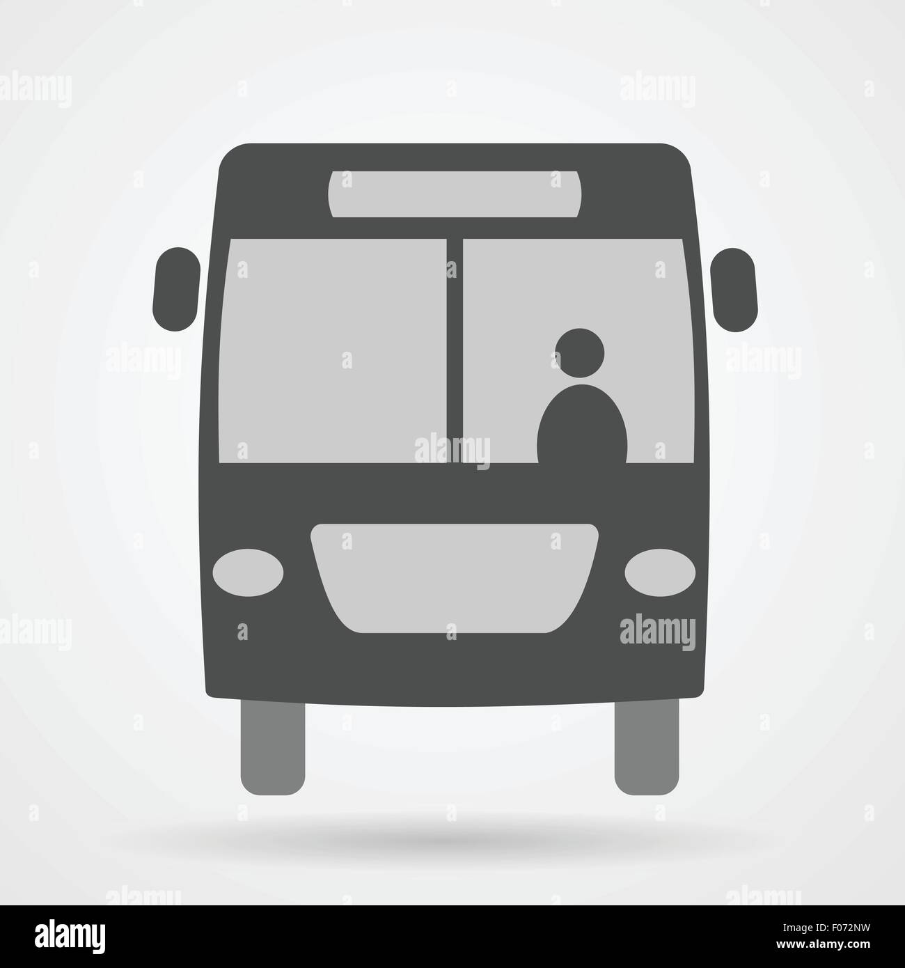 Bus icon web design vector flat illustration. Stock Vector