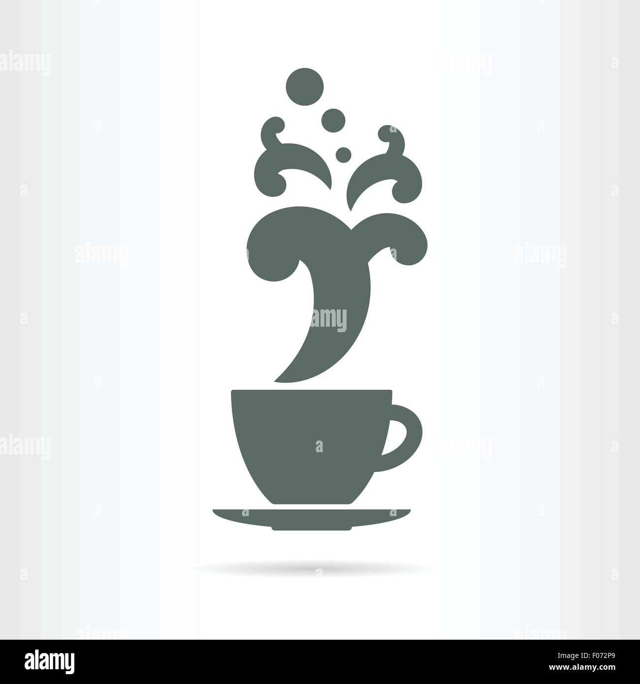coffee cup with curly as coffee time icon vector illustration Stock Vector