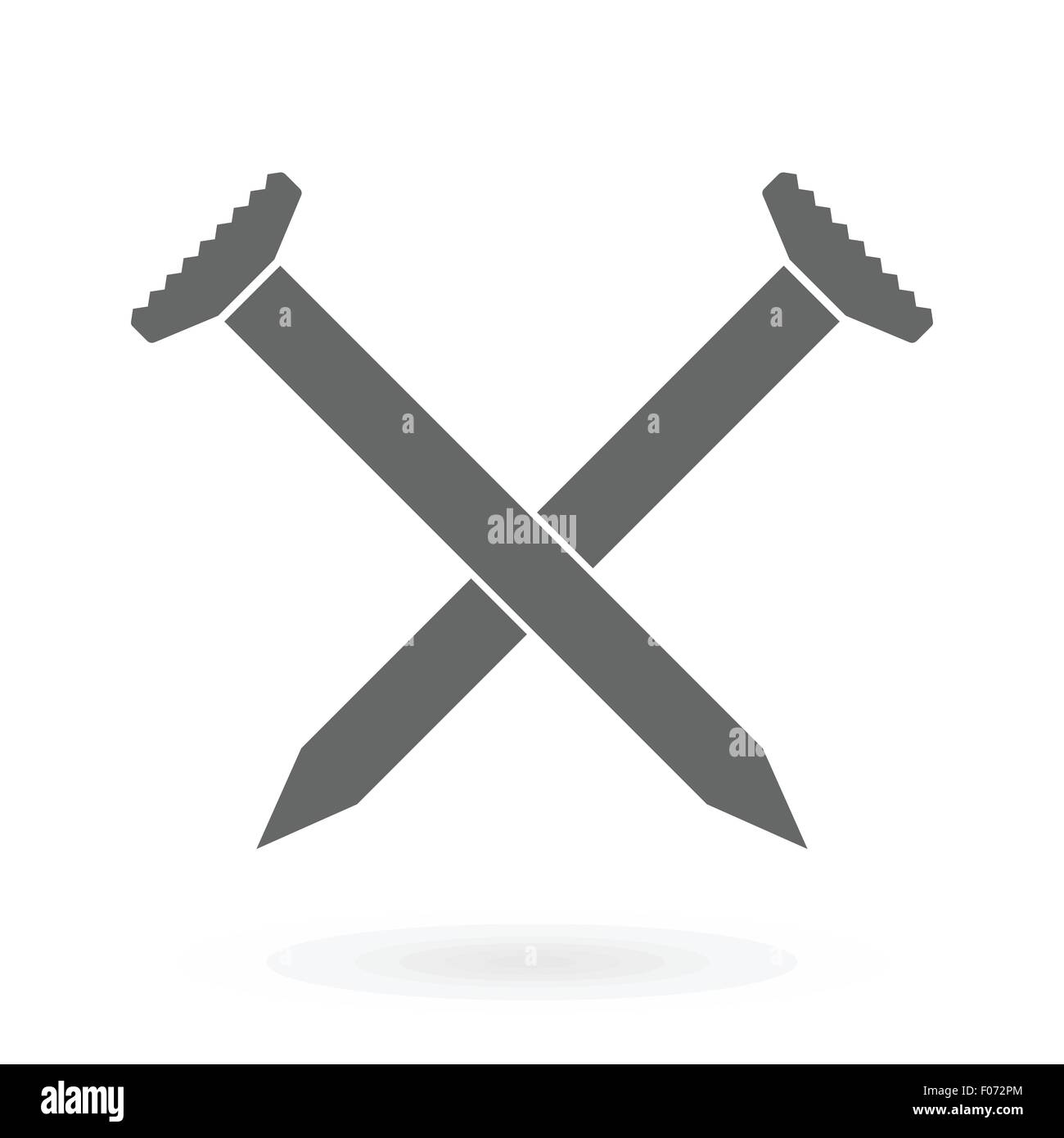 crossed industry nails icon vector illustration Stock Vector