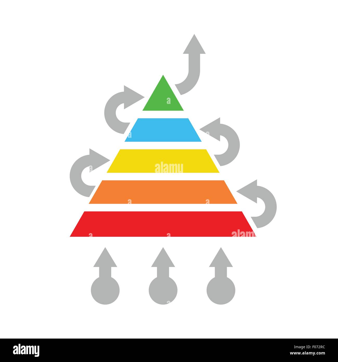 solution optimization concept abstract pyramid vector illustration Stock Vector