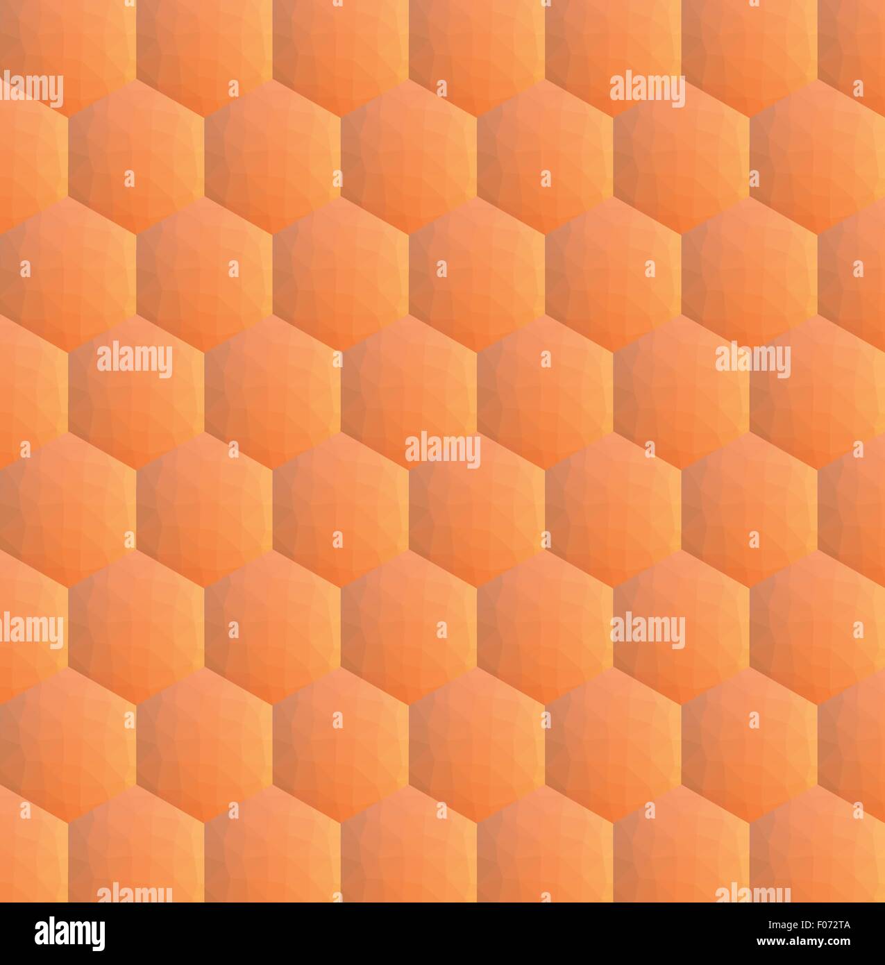 orange hexagonal low polygon background vector illustration Stock Vector