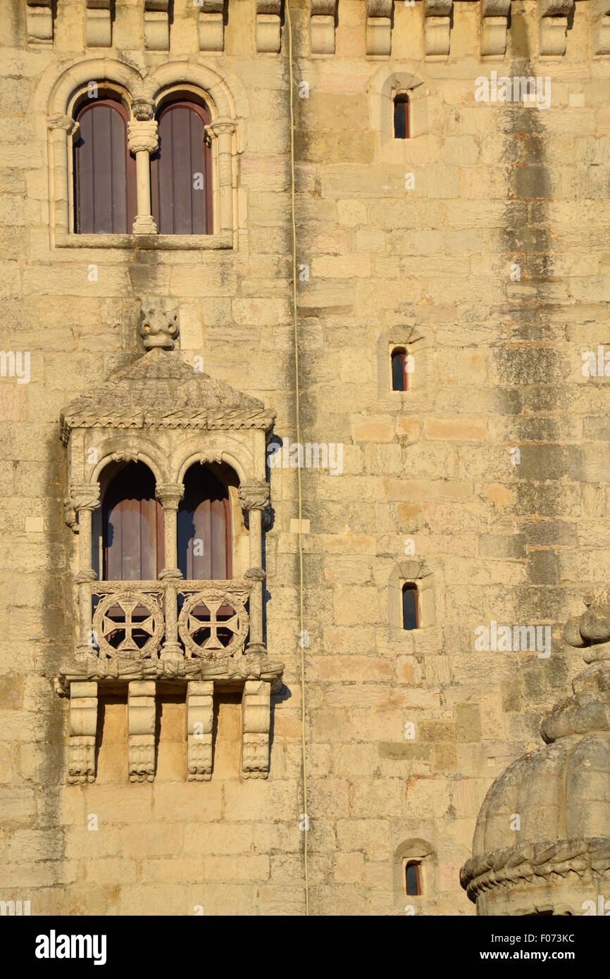 Detail of Belem Tower Stock Photo