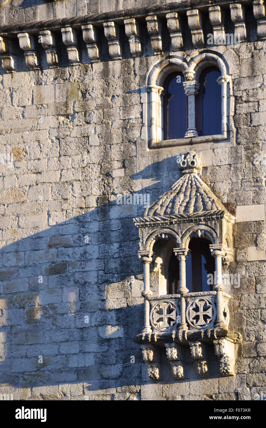 Detail of Belem Tower Stock Photo