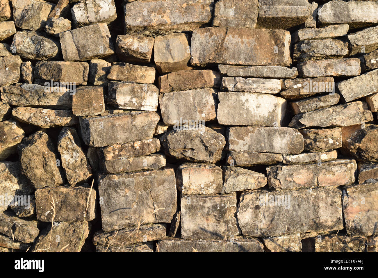 Spanish Stone wall in close up Stock Photo Alamy