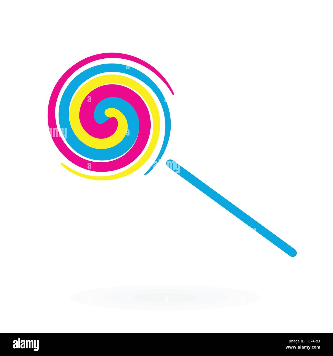 colored lollipop icon flat design vector illustration Stock Vector