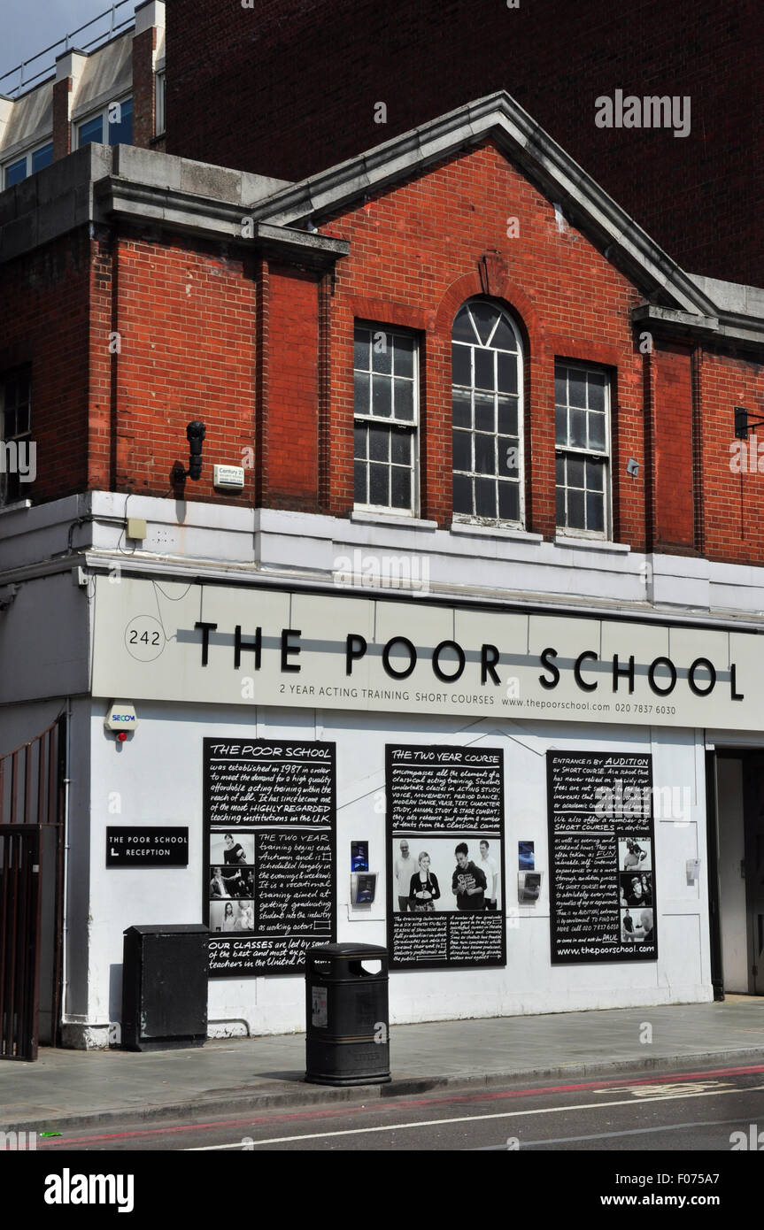 The Poor School and Workhouse Theatre (near King's Cross), Pentonville Road, London, England, UK Stock Photo