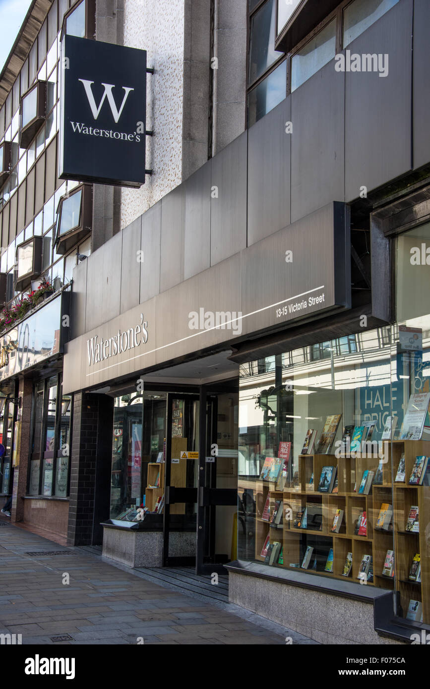 Waterstones book store on high street Wolverhampton West Midlands, uk