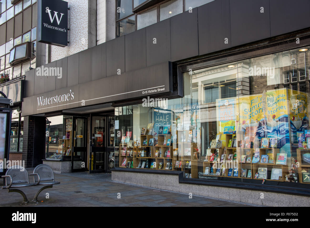 Waterstones book store on high street Wolverhampton West Midlands, uk
