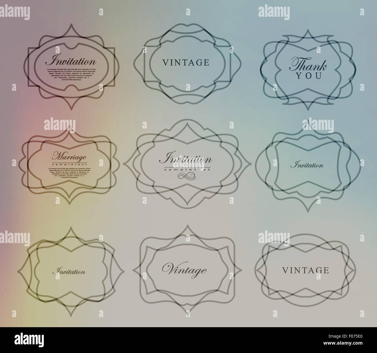 set retro vintage ribbons and label Stock Vector Image & Art - Alamy