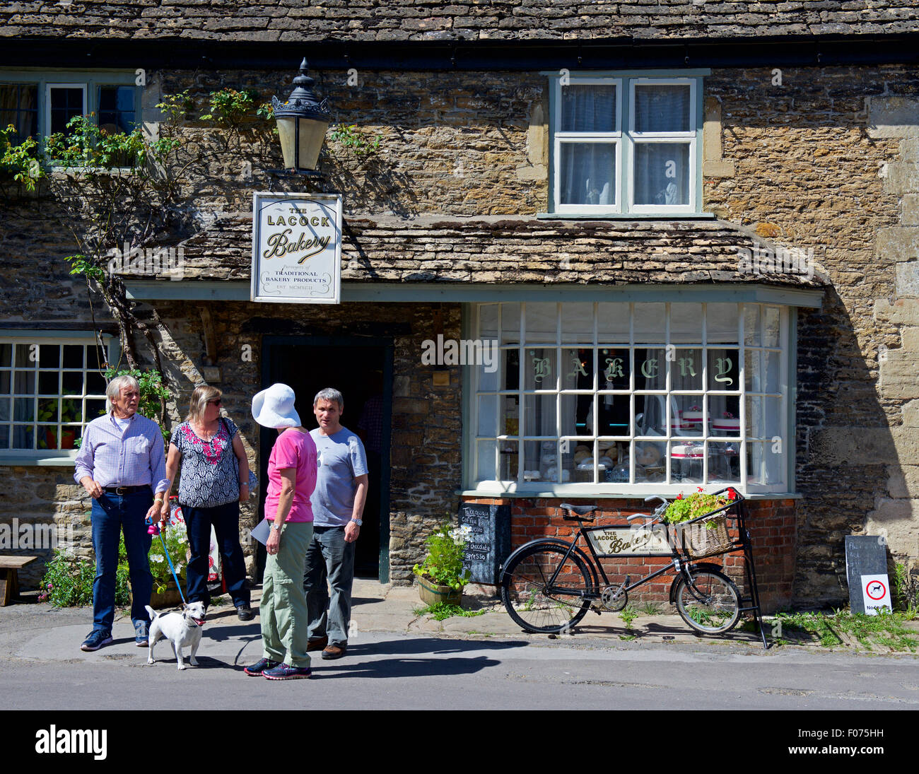 The Lacock Bakery, in the village of Lacock, Wiltshire, England Stock Photo