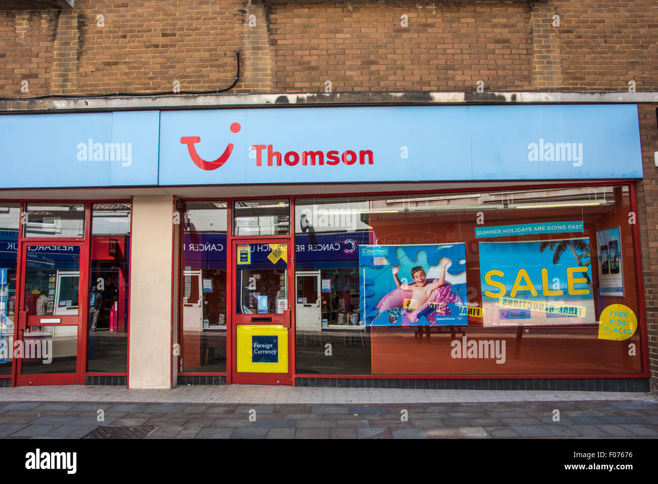 Thomson Travel agent shop on high street Wolverhampton  West Midlands, uk Stock Photo