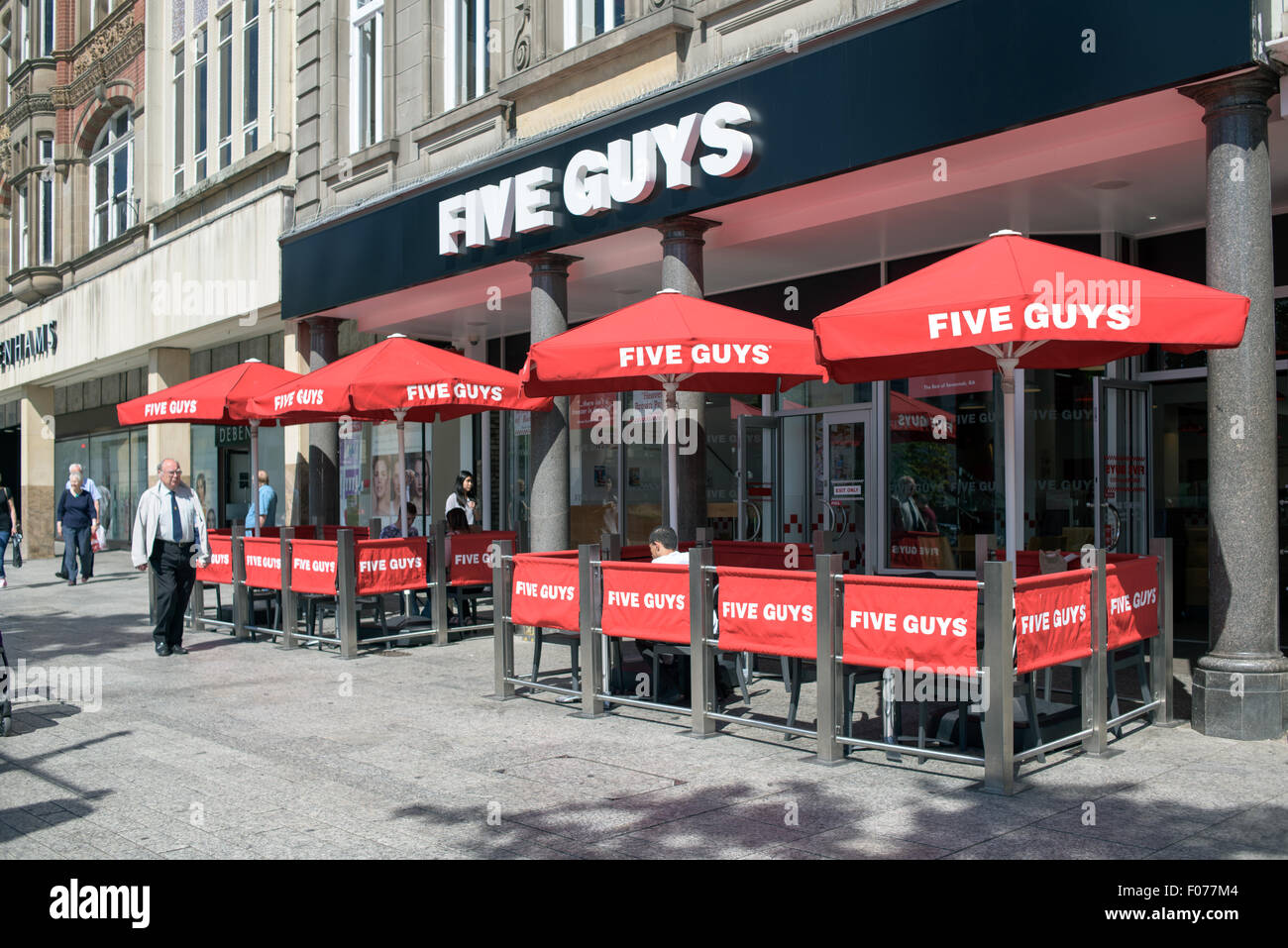 Five Guys Burgers With Fries Nottingham City Center Stock Photo Alamy