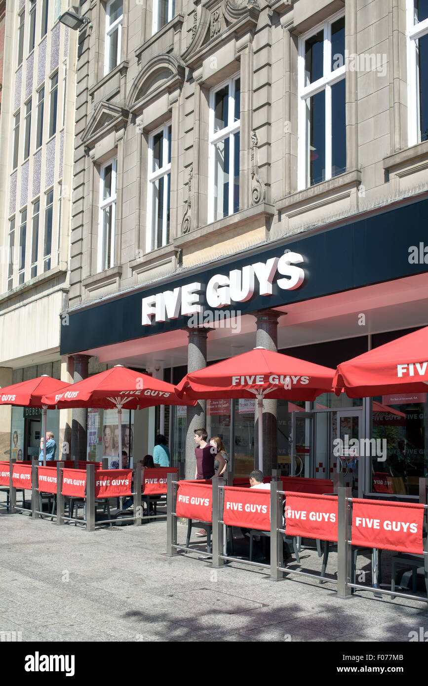 Five Guys Burgers With Fries Nottingham City Center Stock Photo Alamy