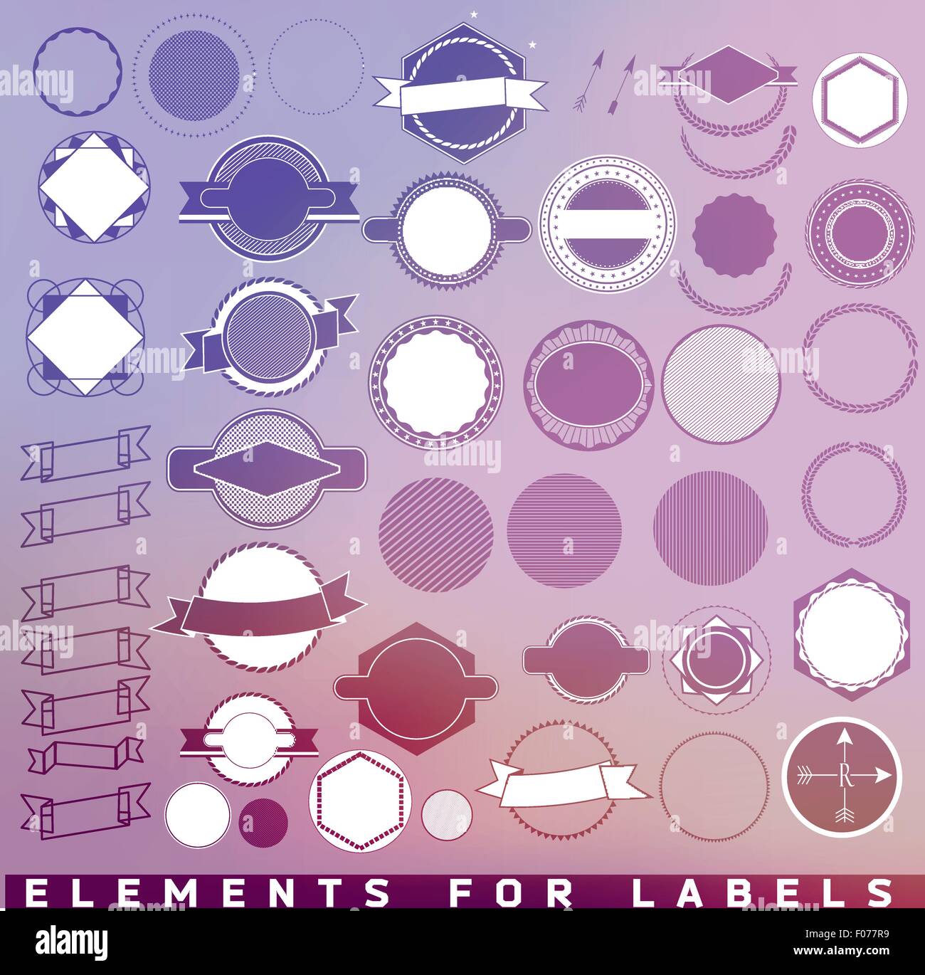 set retro vintage ribbons and label Stock Vector Image & Art - Alamy