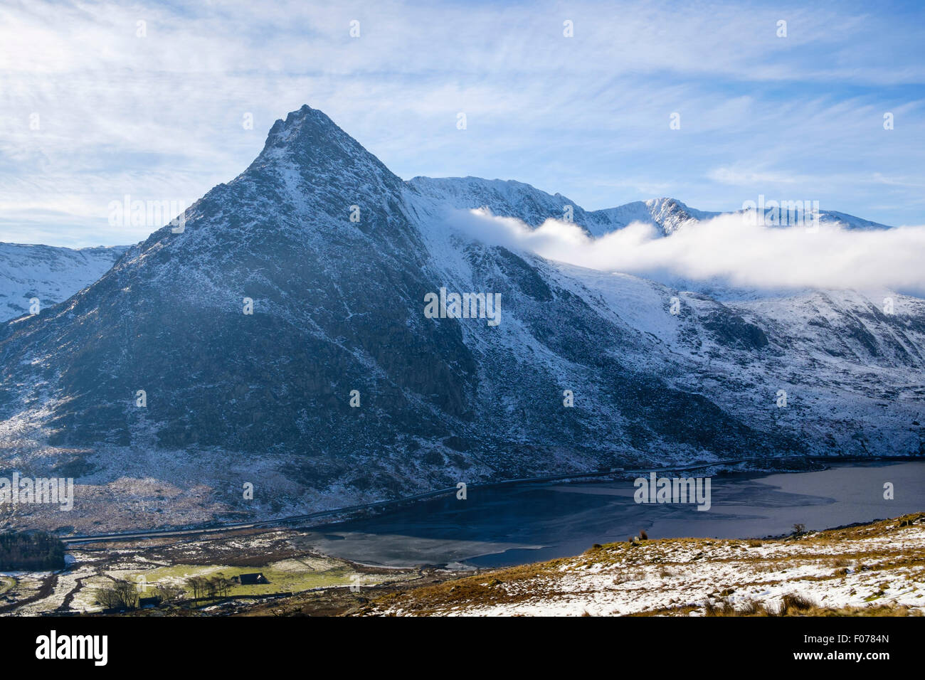 High View Across Ogwen Valley To Mount Tryfan Mountain Peak - 