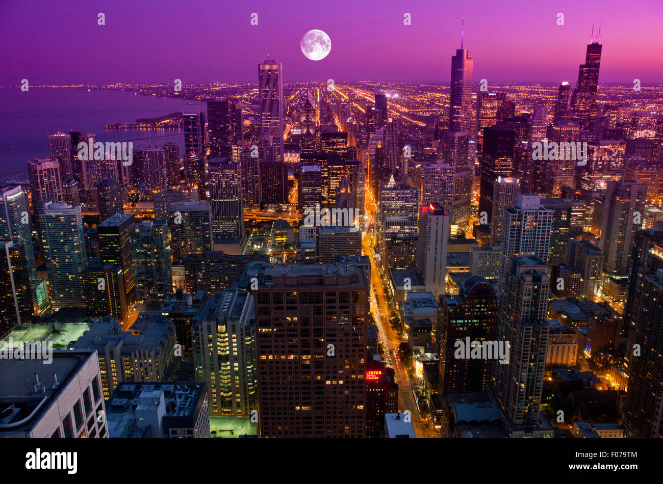 DOWNTOWN LOOP SKYLINE CHICAGO ILLINOIS USA Stock Photo - Alamy