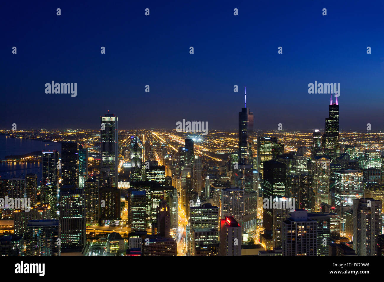DOWNTOWN LOOP SKYLINE CHICAGO ILLINOIS USA Stock Photo - Alamy