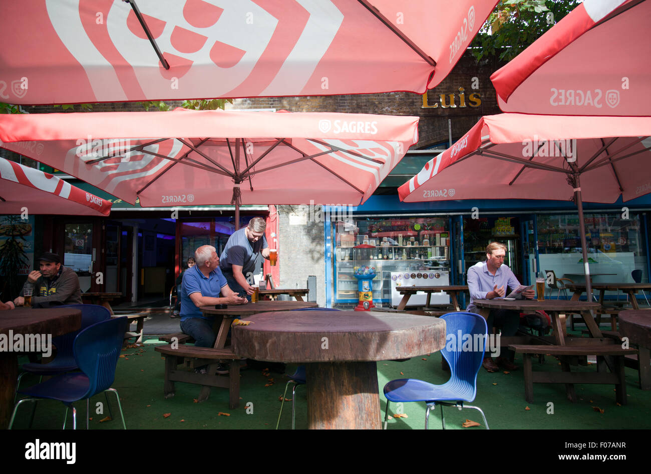 Casa Madeira Outdoor Terrace in Vauxhall - London UK Stock Photo