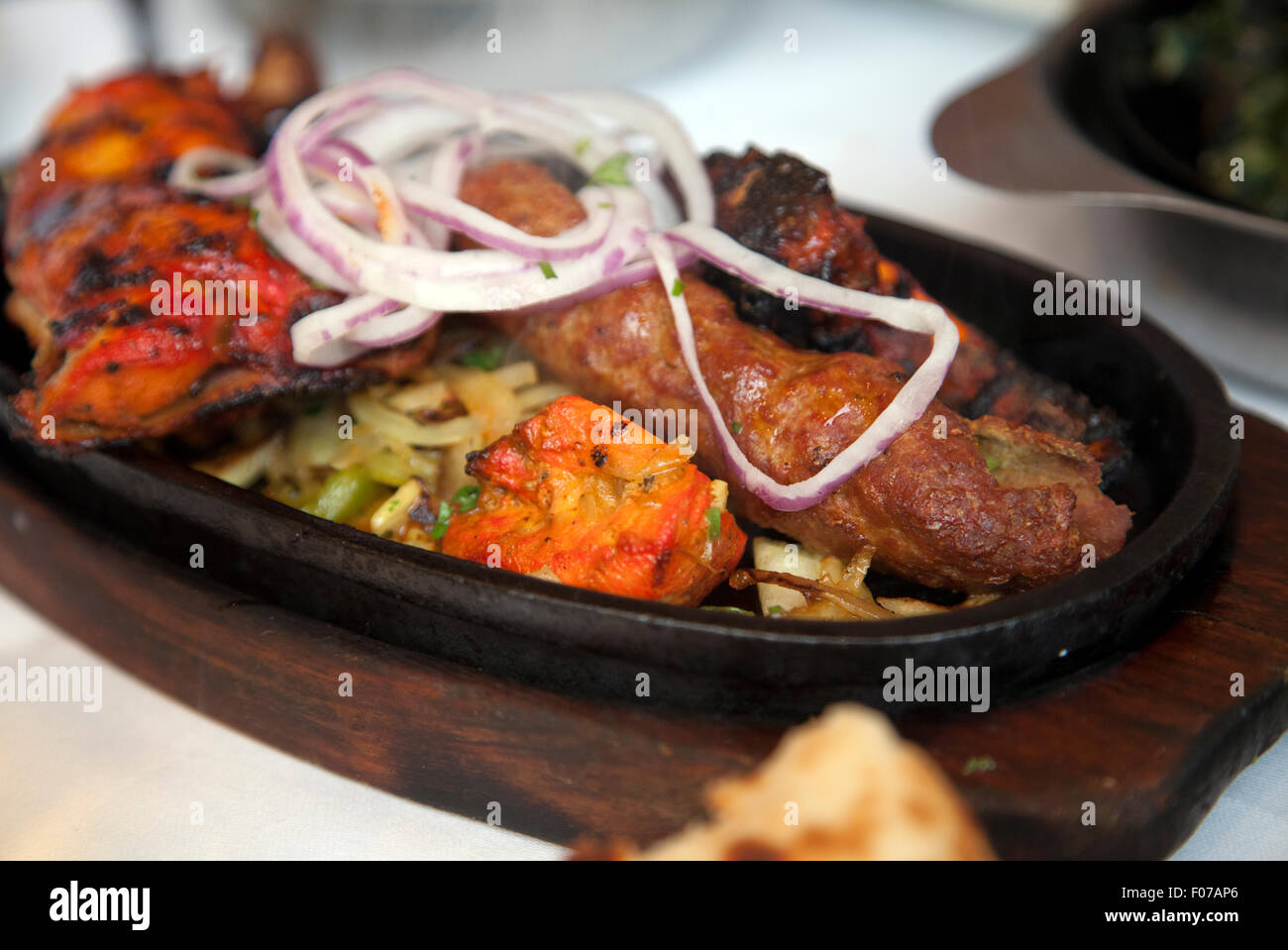 Mixed Tandoori Grill at Maharani Restaurant in Clapham London UK Stock Photo