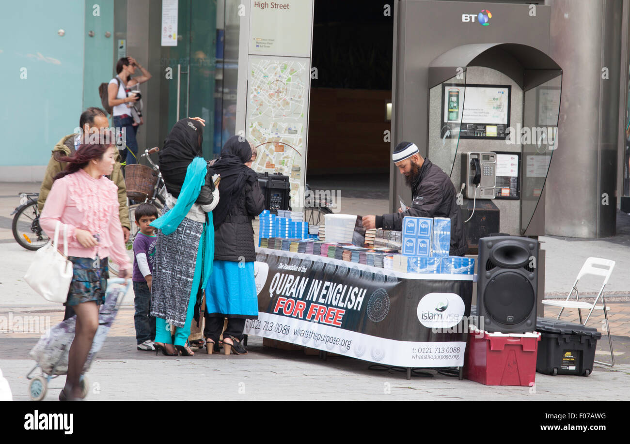 Religious Organisations promoting their beliefs in Birmingham, England