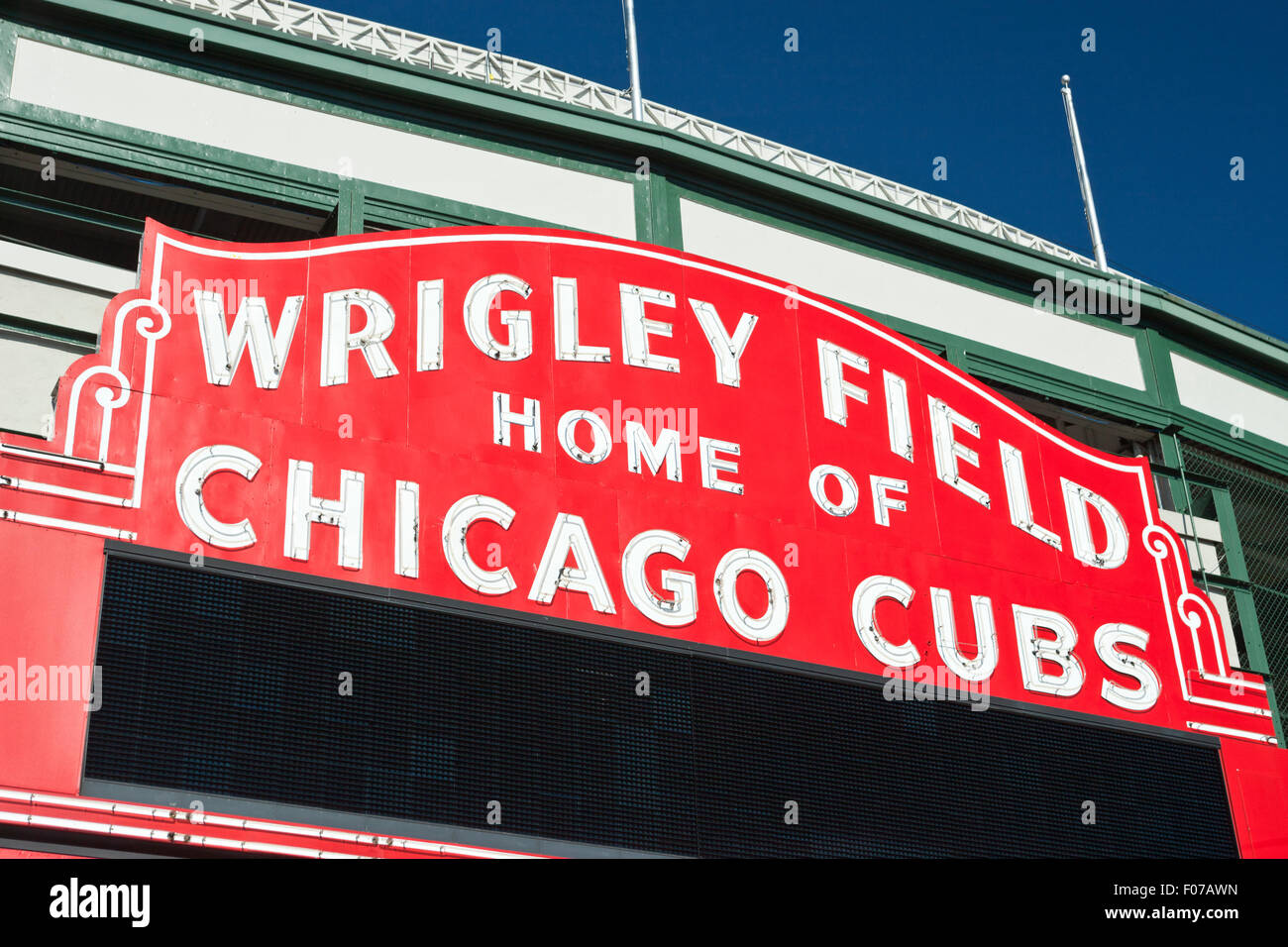 CHICAGO CUBS MAIN ENTRANCE MARQUEE WRIGLEY FIELD BASEBALL STADIUM