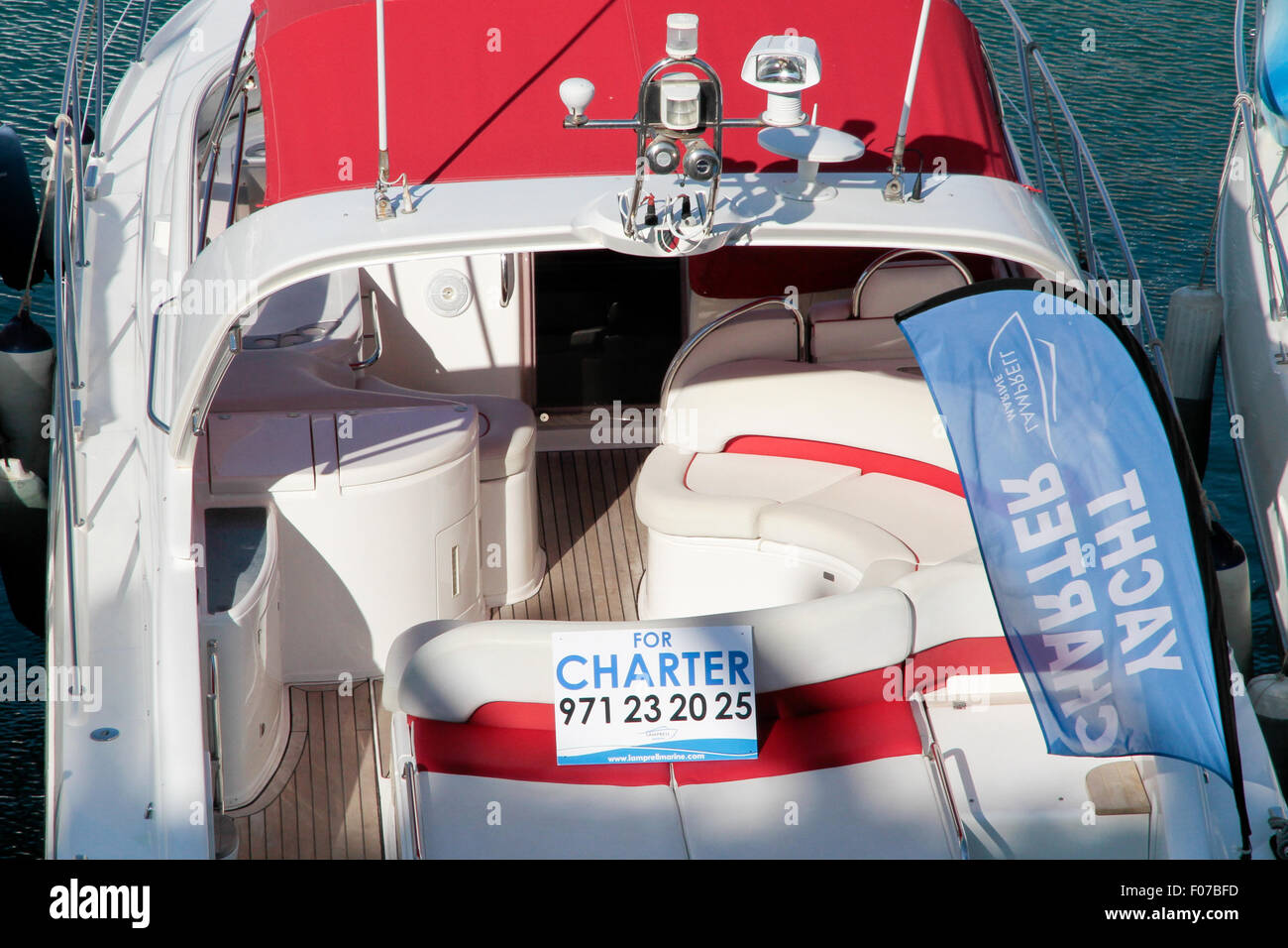 Yacht for rent charter Stock Photo