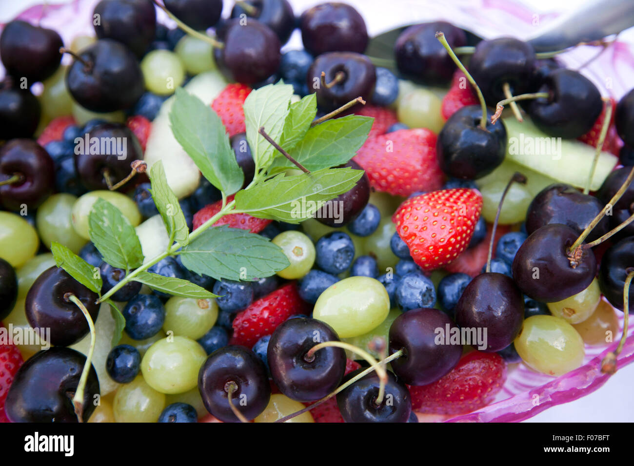 Mixed Fruit Salad Stock Photo Alamy