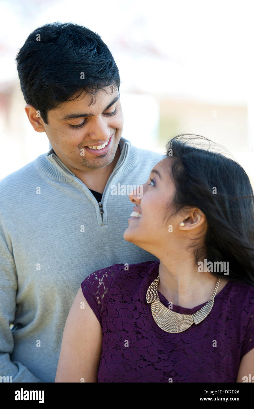 Young Happy Indian Couple Stock Photo - Alamy