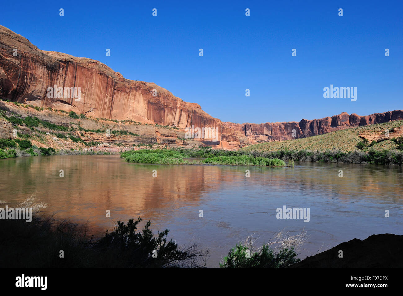 The Colorado River in Moab, Utah, United States. A major supplier of
