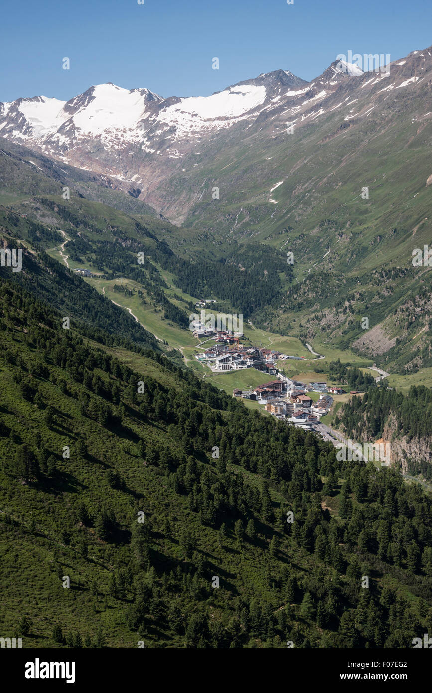 Images in and around the Tyrolean village of  Obergurgl The village of Obergurgl Stock Photo