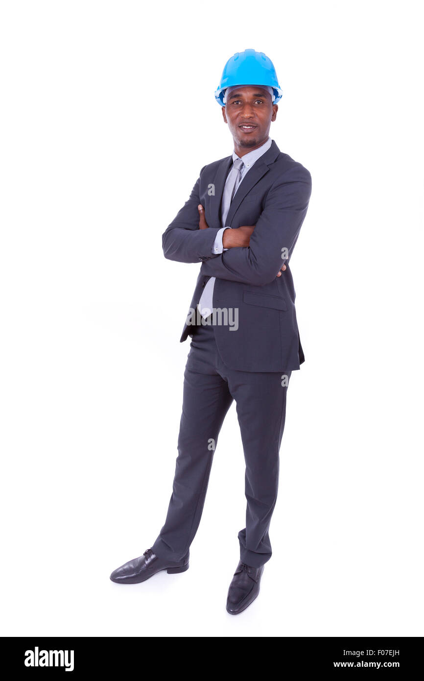 African American architect isolated on white background black people Stock Photo Alamy